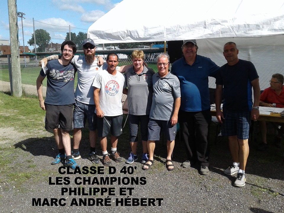 Classe D 40' champions: Philippe & Marc-André Hébert (à gauche).