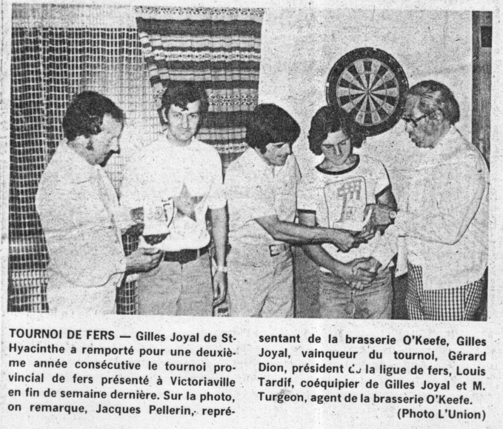 1974 - Tournoi provincial - Victo (Gilles Joyal & Louis Tardif)