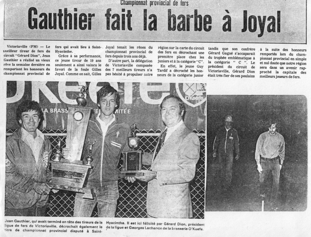 1977 - Championnat du Québec (Jean Gauthier)