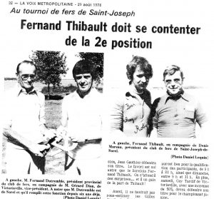 1978 - Championnat en double à St-Joseph-de-Sorel.