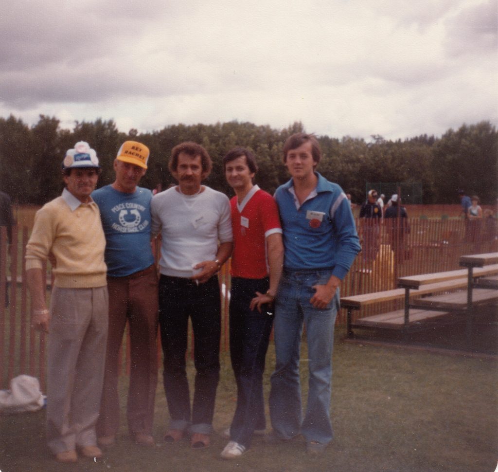 À Edmonton au Championnat Canadien 1980: Gérard Dion, Ray Hachey, Fernand Thibeault, Gilles Joyal et Jean Gauthier.