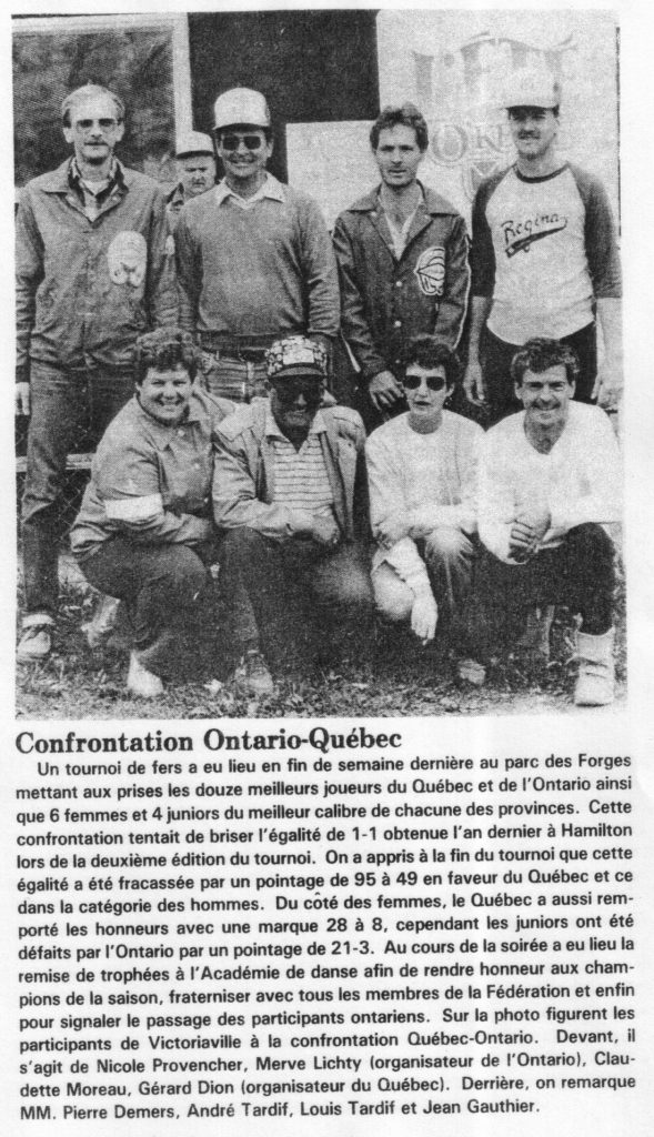 1986 Victo - Rencontre Québec-Ontario