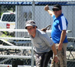 Michel en action au Championnat en double 2013.